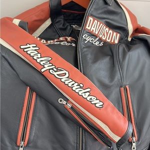Heavy Harley-Davidson leather coat